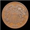 Image 2 : 1864 Large Motto Two Cent Piece 2c Grades vf, very fine