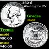Image 1 : 1952-d Washington Quarter 25c Grades GEM+ Unc