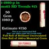 Image 1 : Shotgun Lincoln 1c roll,Merchants Bank Wrapper 1980-p 50 pcs