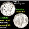 Image 1 : 1944-d Mercury Dime 10c Grades GEM++ FSB