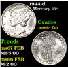 Image 1 : 1944-d Mercury Dime 10c Grades GEM++ FSB