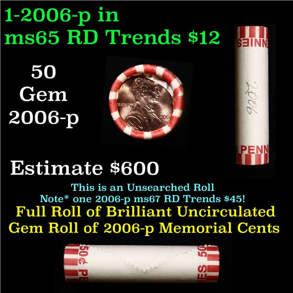 Shotgun Lincoln 1c roll, 2006-d 50 pcs Wrapper