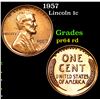 Image 1 : Proof 1957 Lincoln Cent 1c Grades Choice Proof Red