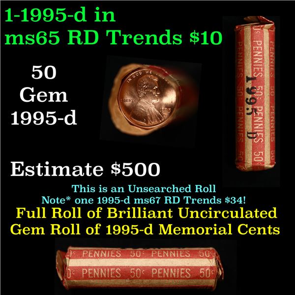 Shotgun Lincoln 1c roll, 1995-d50 pcs Wrapper