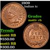 Image 1 : 1909 Indian Cent 1c Grades Gem+ Unc RB
