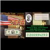 Image 1 : 2003A $2 Federal Reserve Note, Uncirculated 2009 BEP Folio Issue (Cleveland, OH) Grades Gem CU