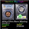 Image 1 : ***Auction Highlight*** PCGS 1974-p Washington 25c Ultra Rare Missing Obv Clad Layer Mint Error 25c