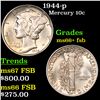 Image 1 : 1944-p Mercury Dime 10c Graded ms66+ fsb BY SEGS