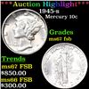 Image 1 : ***Auction Highlight*** 1945-s Mercury Dime 10c Graded ms67 fsb By SEGS (fc)
