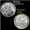 Image 1 : 1943-p Lincoln Cent 1c Grades GEM+ Unc
