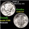Image 1 : 1944-d Mercury Dime 10c Grades GEM+ FSB