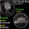 Image 1 : 1965 Small Beads, Pointed 5 Canada Dollar $1 Grades Gem++ Unc