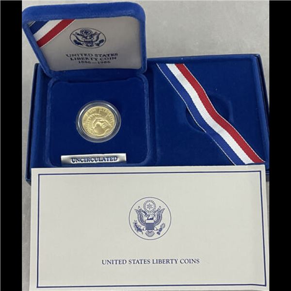 1986-s Silver  proof Statue of Liberty $1 Modern Commemorative Coin, orig box and COA Modern Commem 