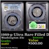 Image 1 : PCGS 1989-p Washington Quarter Ultra Rare Filled Die Obverse Mint Error 25c Graded ms62 By PCGS