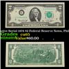 Image 1 : 2x Consecutive Serial 1976 $2 Federal Reserve Notes, Philadelphia PA Grades Gem CU