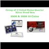 Image 1 : Group of 2 2008-2009 United States Quarters Proof Set - 11 pc set