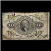 Image 2 : US Fractional Currency 10c Third Issue Fr-1255 Washington Bust Green Reverse Grades vg, very good