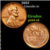 Image 1 : Proof 1957 Lincoln Cent 1c Grades Choice Proof Red