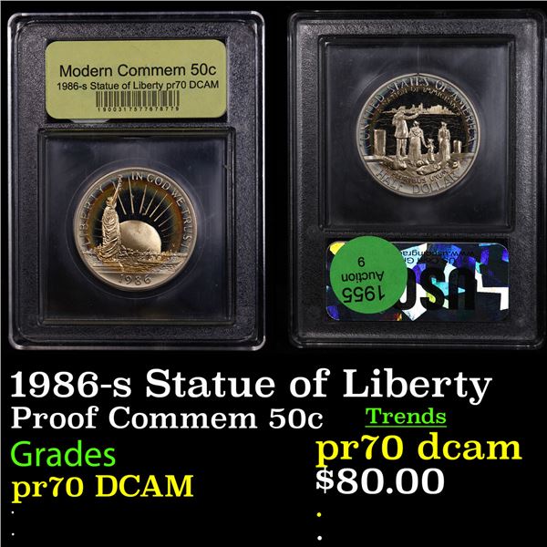 Proof 1986-s Statue of Liberty Modern Commem Half Dollar 50c Graded GEM++ Proof Deep Cameo By USCG