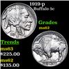 Image 1 : 1919-p Buffalo Nickel 5c Grades Select Unc