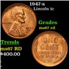 Image 1 : 1947-s Lincoln Cent 1c Grades GEM++ Unc RD