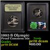 Image 1 : Proof 1992-S Olympic Modern Commem Half Dollar 50c Graded GEM++ Proof Deep Cameo By USCG