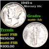 Image 1 : 1945-s Mercury Dime 10c Grades GEM++ FSB