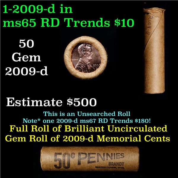 Shotgun Lincoln 1c roll, Brandt Wrapper 2009-d 50 pcs