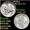Image 1 : 1938-p Mercury Dime 10c Grades GEM++ FSB