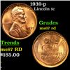 Image 1 : 1939-p Lincoln Cent 1c Grades GEM++ Unc RD
