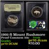 Image 1 : Proof 1991-S Mount Rushmore Modern Commem Half Dollar 50c Graded GEM++ Proof Deep Cameo By USCG