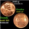 Image 1 : 1945-p Lincoln Cent 1c Grades GEM++ Unc RD