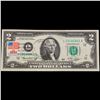 Image 2 : 1976 $2 Federal Reserve Note 1st Day of Issue, with Stamp Grades Gem+ CU