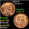 1955-d Lincoln Cent 1c Grades GEM++ RD
