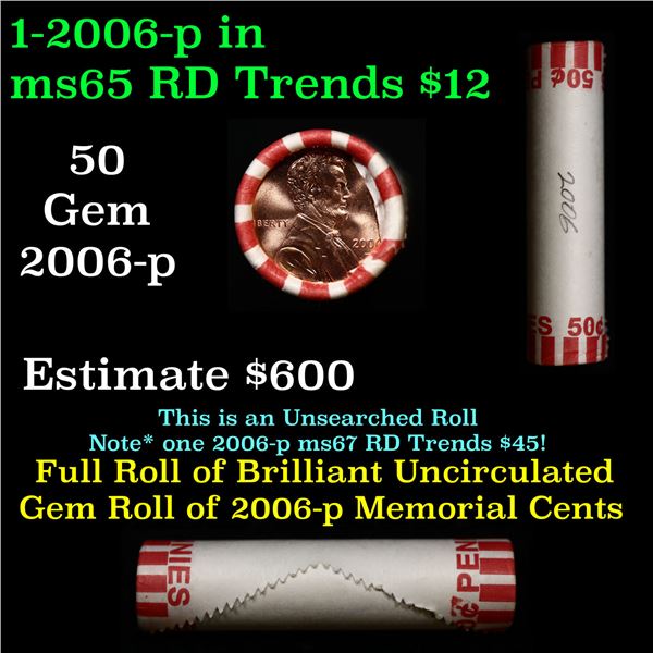 Shotgun Lincoln 1c roll, 2006-d 50 pcs Wrapper