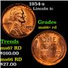 1954-s Lincoln Cent 1c Grades GEM++ RD