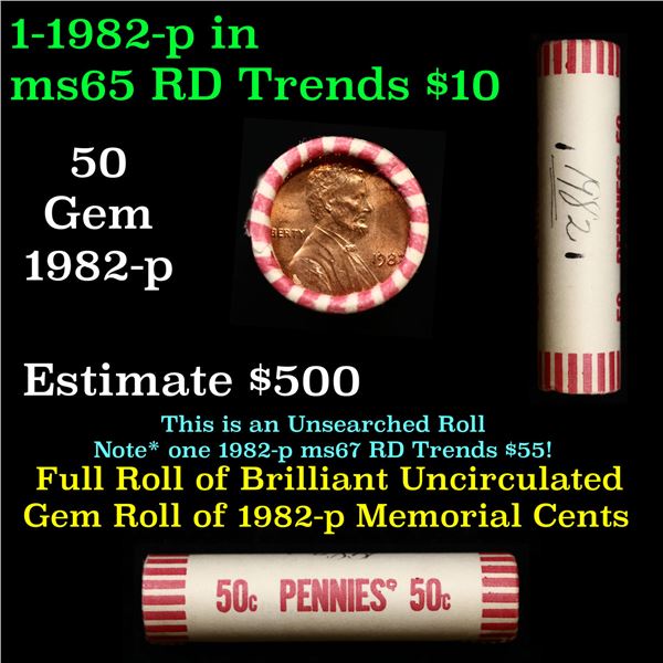 Shotgun Lincoln 1c roll, 1982-p 50 pcs Wrapper