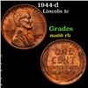 Image 1 : 1944-d Lincoln Cent 1c Grades GEM+ Unc RB