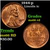 Image 1 : 1944-p Lincoln Cent 1c Grades GEM+ Unc RD