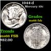 Image 1 : 1944-d Mercury Dime 10c Grades GEM+ FSB