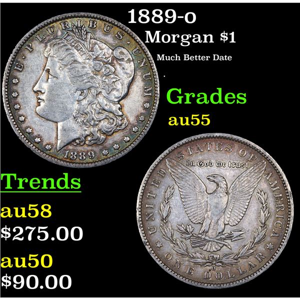 1889-o Morgan Dollar $1 Grades Choice AU