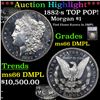 Image 1 : ***Auction Highlight*** 1882-s Morgan Dollar TOP POP! $1 Graded ms66 DMPL By SEGS (fc)