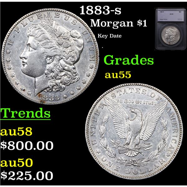 1883-s Morgan Dollar $1 Graded au55 By SEGS