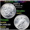 Image 1 : ***Auction Highlight*** 1927-s Peace Dollar $1 Graded Select+ Unc BY USCG (fc)
