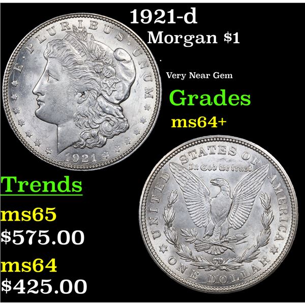 1921-d Morgan Dollar $1 Grades Choice+ Unc