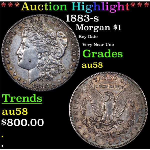 ***Auction Highlight*** 1883-s Morgan Dollar $1 Graded au58 By SEGS (fc)