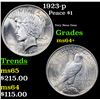 Image 1 : 1923-p Peace Dollar $1 Grades Choice+ Unc