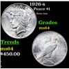 Image 1 : 1926-s Peace Dollar $1 Grades Choice Unc