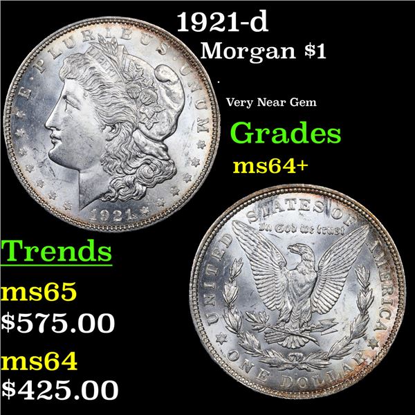 1921-d Morgan Dollar $1 Grades Choice+ Unc