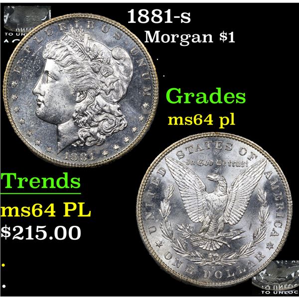 1881-s Morgan Dollar $1 Grades Choice Unc PL